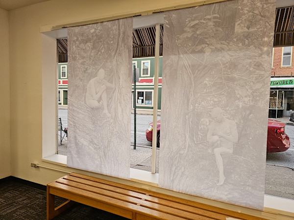 "Uphold (from below)" diptych by Cherie Sampson