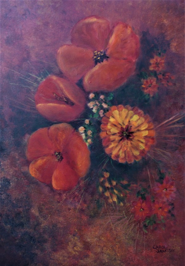 Orange Floral by Carol Janosik