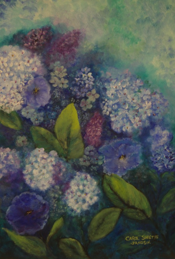 Blue Floral by Carol Janosik