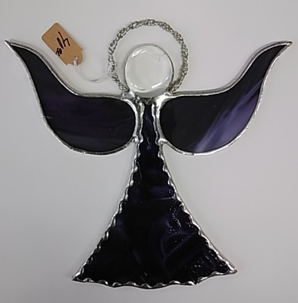 blue and purple angel with silver hallo by Craig Wills