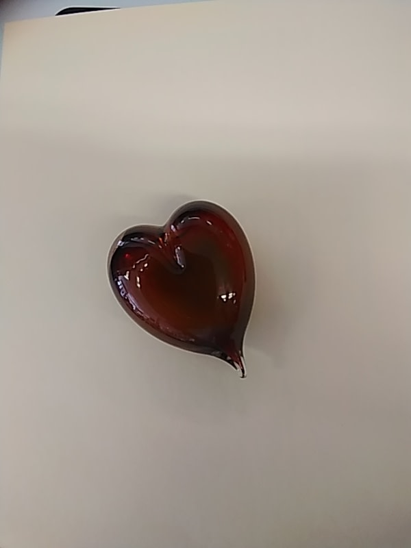 glass heart brown by Jim Topic