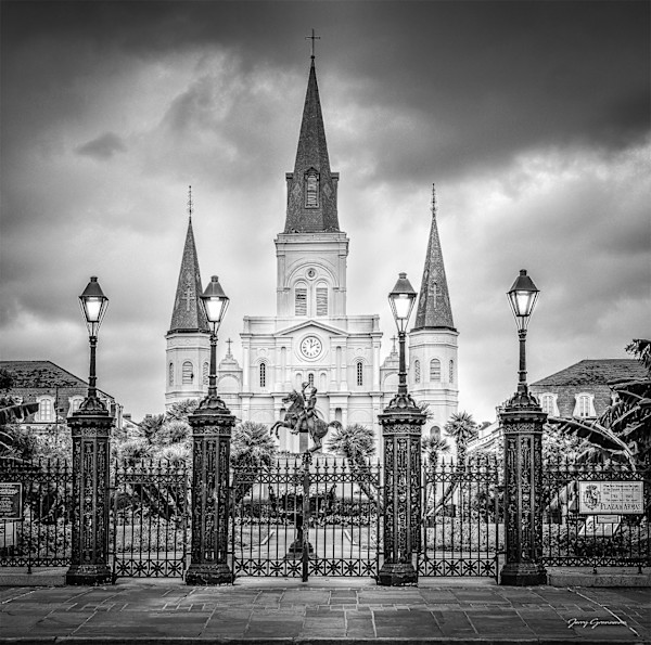 Stormy Afternoon Jackson Square by Jerry Granaman
