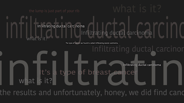 "It's Not Your Fault" soundscape and vinyl digital print by Cherie Sampson
