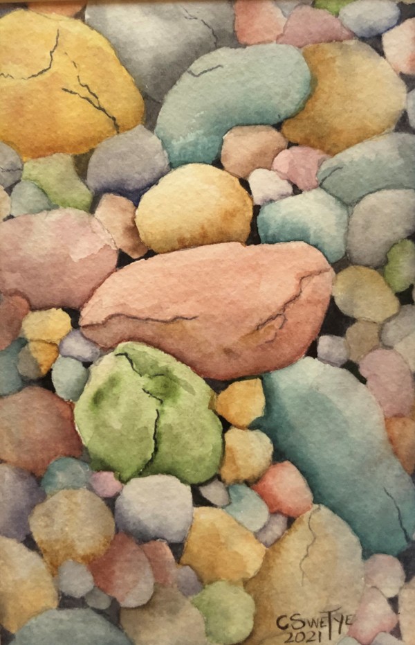 Colorful Creek Rocks by Christine White Swetye