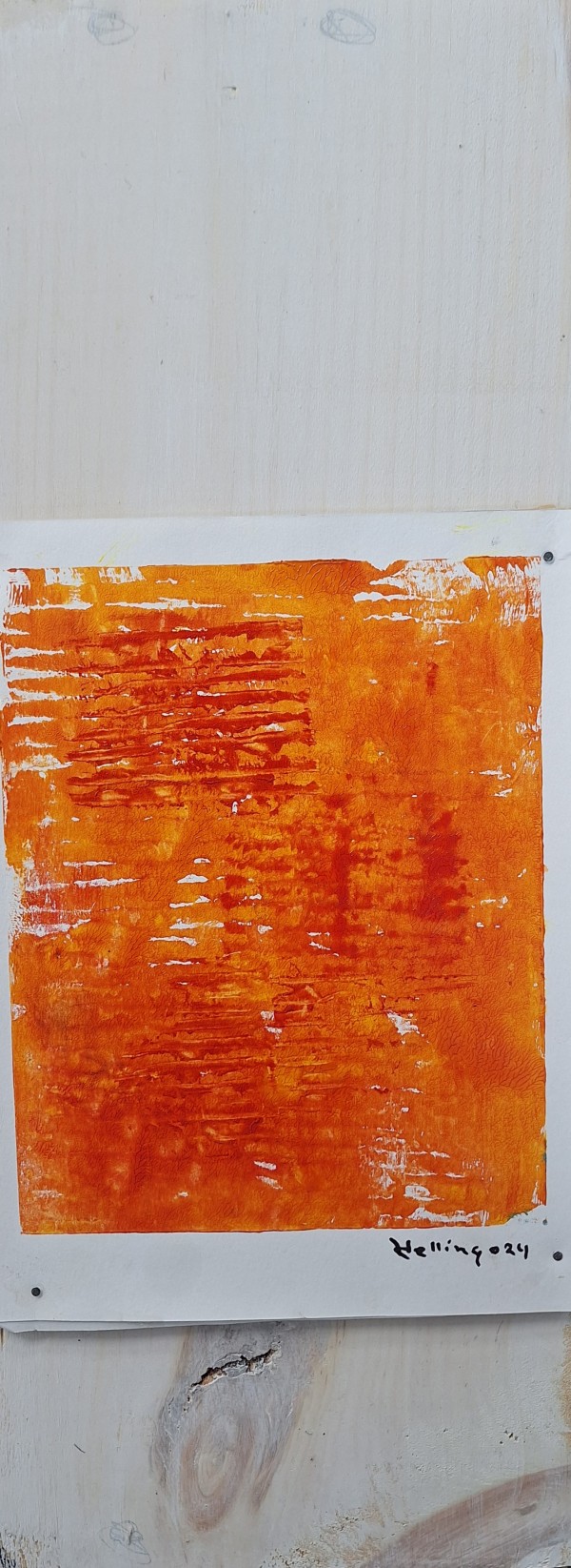 Orange monotype by Steve Helling