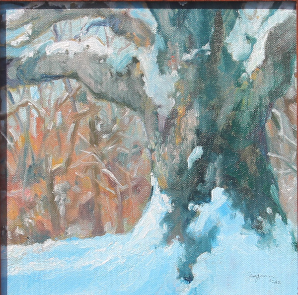 Lone Tree Winter Snow by Carlene Dingman Atwater