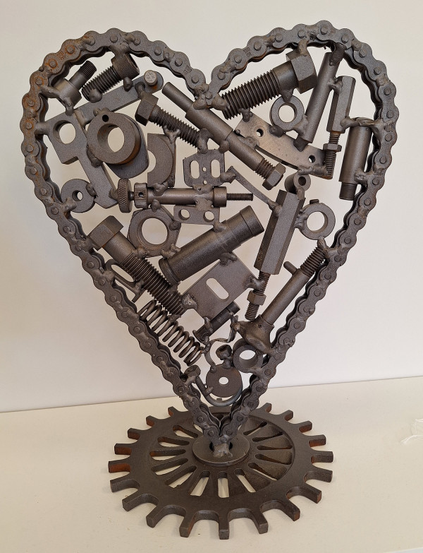 Steampunk Heart Sculpture by Justin Meier