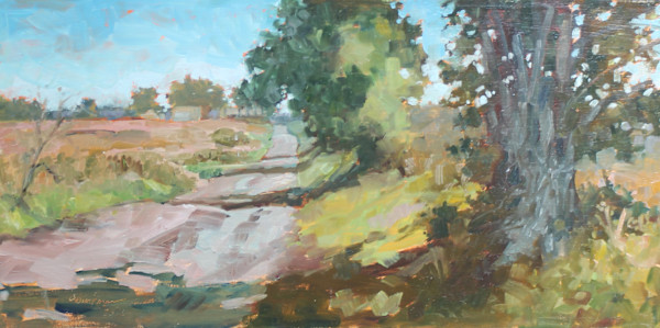 Lost on Country Roads (plein air) by Carlene Dingman Atwater