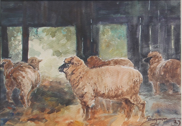 Sheep Barn by Carlene Dingman Atwater