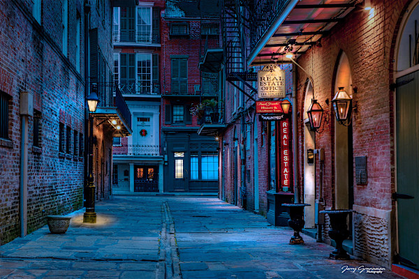 Cabildo Alley Blue Hour ver. 2 by Jerry Granaman