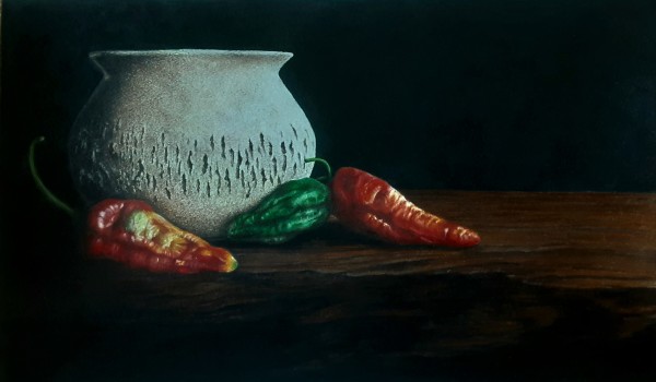 3 Peppers and a Pot by Mandy Robertson