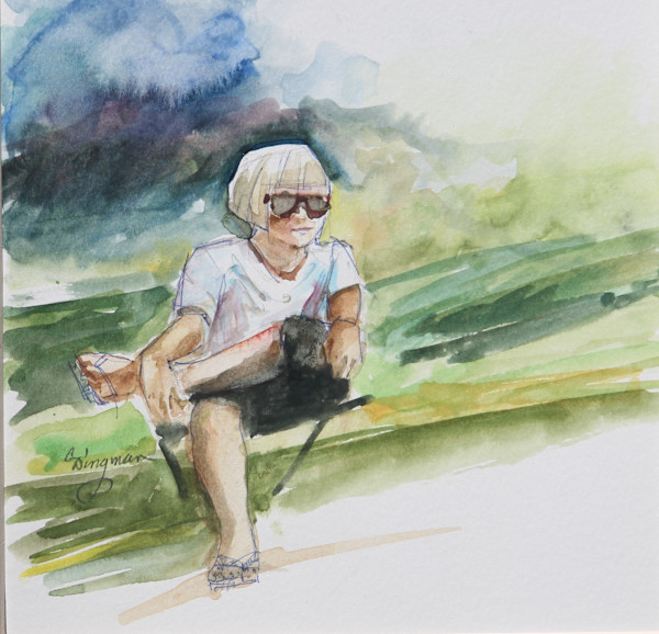Art Fair Exhibitor (plein air) by Carlene Dingman Atwater
