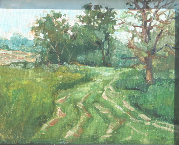 Mowed Trail (plein air) by Carlene Dingman Atwater