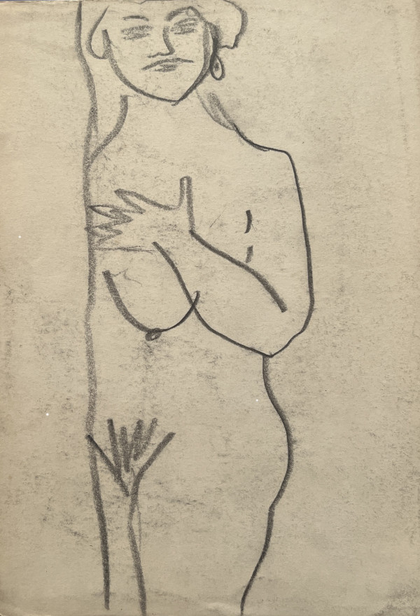 sketch (woman in the shower) by Shlomit Lehavi