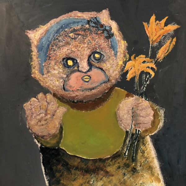 Cat with Lilium by Chen YiYu