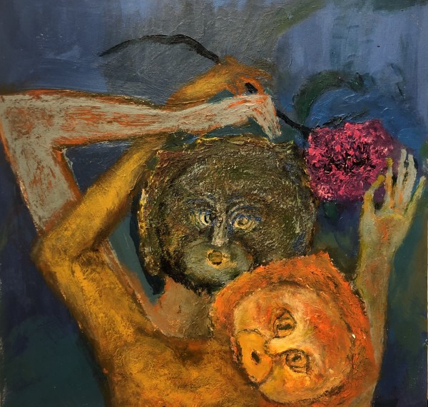 Cat with peony by Chen YiYu