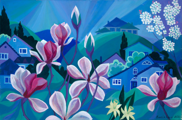 Spring in Castro Valley, Magnolias by Ekaterina Bazlakova