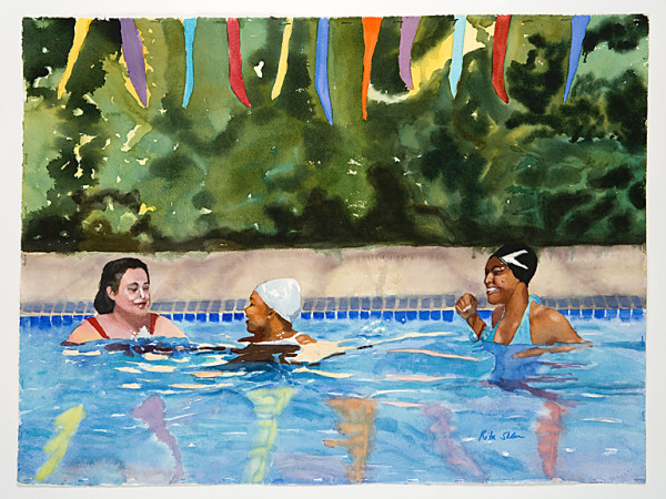 Friends in the Pool by Rita Sklar