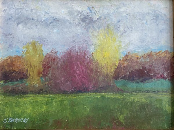 Spring In The Meadows unframed - But Now $130 by Susan Barocas