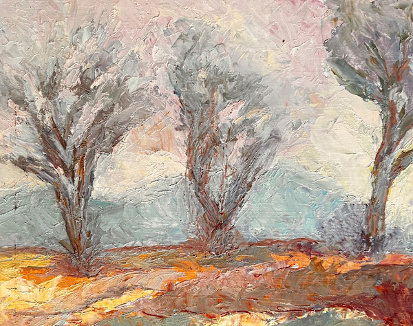 Trees in a Winter Landscape - $350 by Susan Barocas