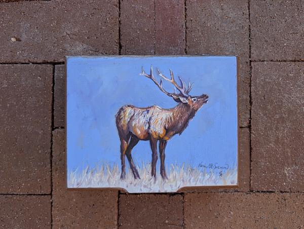 Mating Call (bull elk) by Karine Swenson