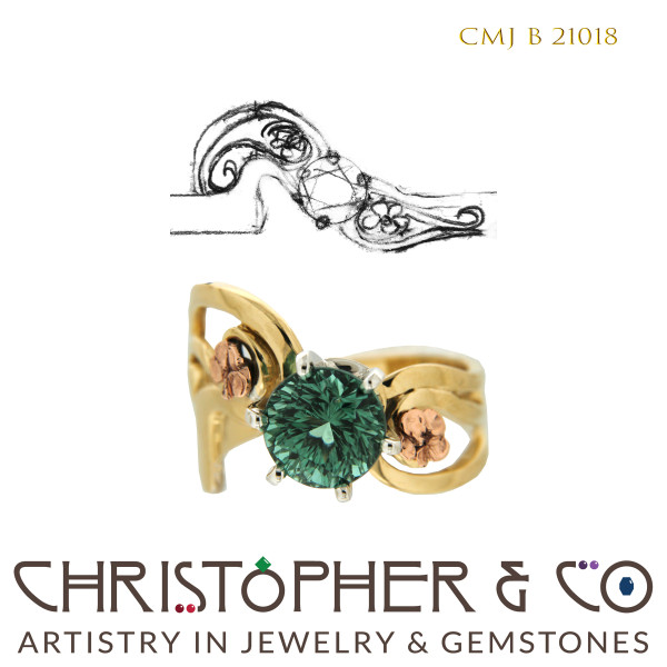 CMJ B 21018 14 Karat Yellow & Rose Gold Ring by Christopher M. Jupp