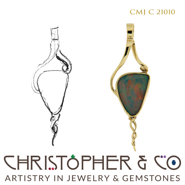 CMJ C 21010  14 Karat Gold Pendant by Christopher M. Jupp
