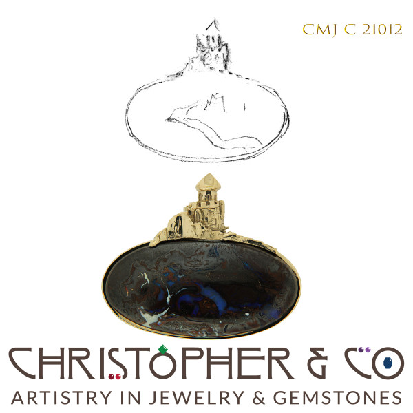 CMJ C 21012  14 Karat Gold Pendant by Christopher M. Jupp.