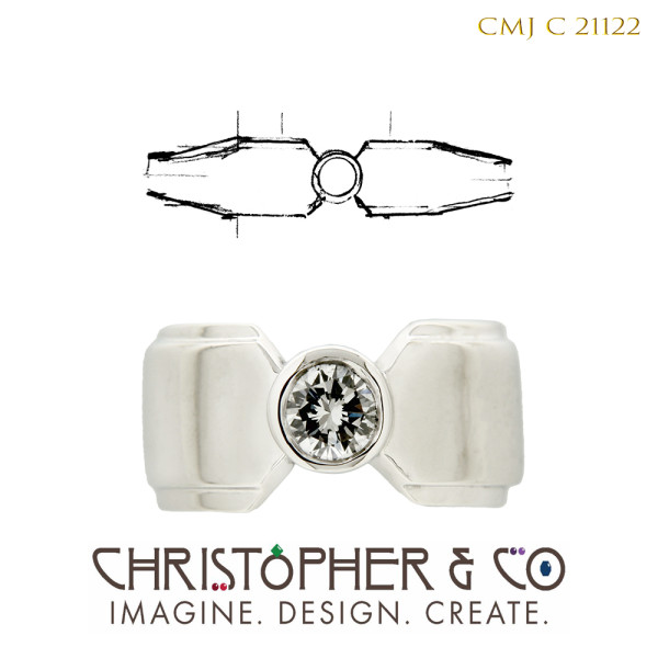CMJ C 21122 White gold diamond ring designed by Christopher M. Jupp by Christopher M. Jupp