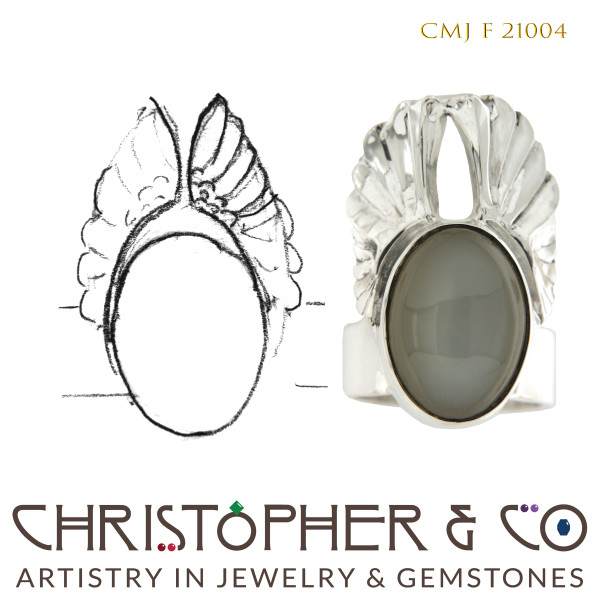 CMJ F 21004  Sterling Silver Ring designed by Christopher M. Jupp.