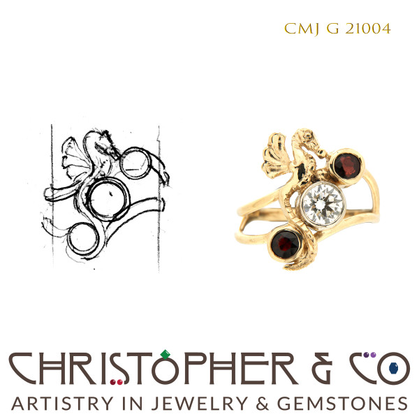 CMJ G 21004  14  Karat Gold ring designed by Christopher M. Jupp.