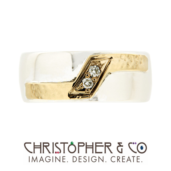 CMJ H 21121  Yellow & White Gold Ring set with Diamonds designed by Christopher M. Jupp