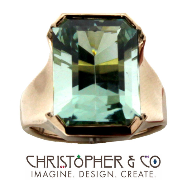 CMJ T 13150    Gold ring set with tourmaline designed by Christopher M. Jupp.