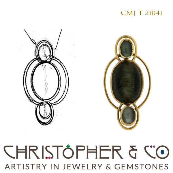 CMJ T 21041  Gold Pendant by Christopher M. Jupp