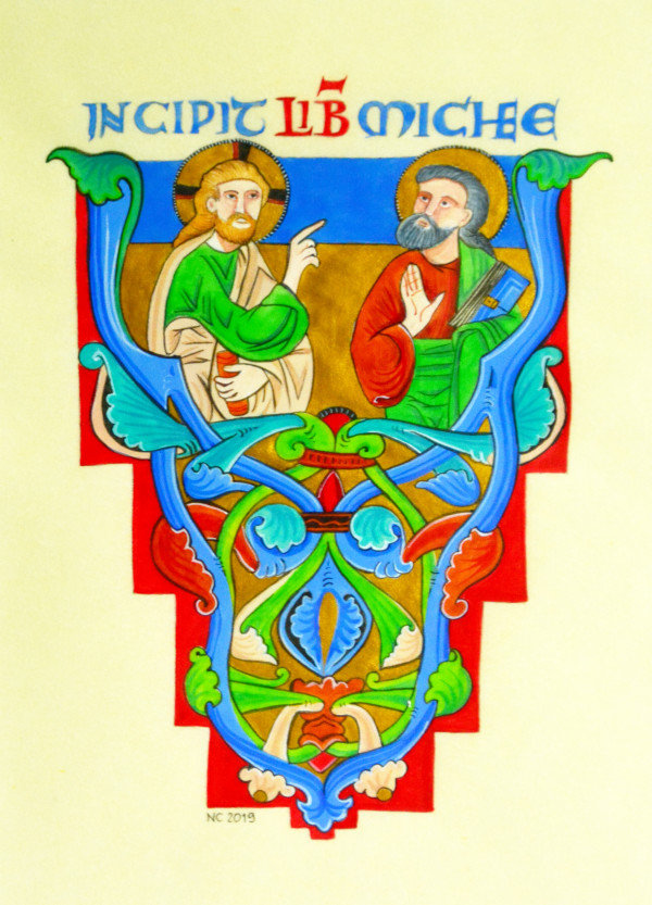 Initiale "V" Bible de Chartres by Nancy Cahuzac