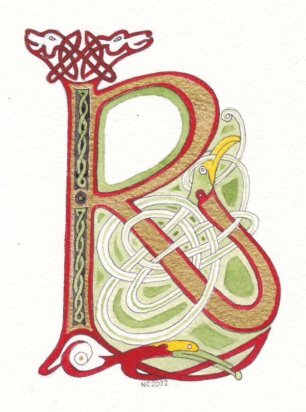 Initiale "R" celtique (Celtic "R" Drop Cap) by Nancy Cahuzac