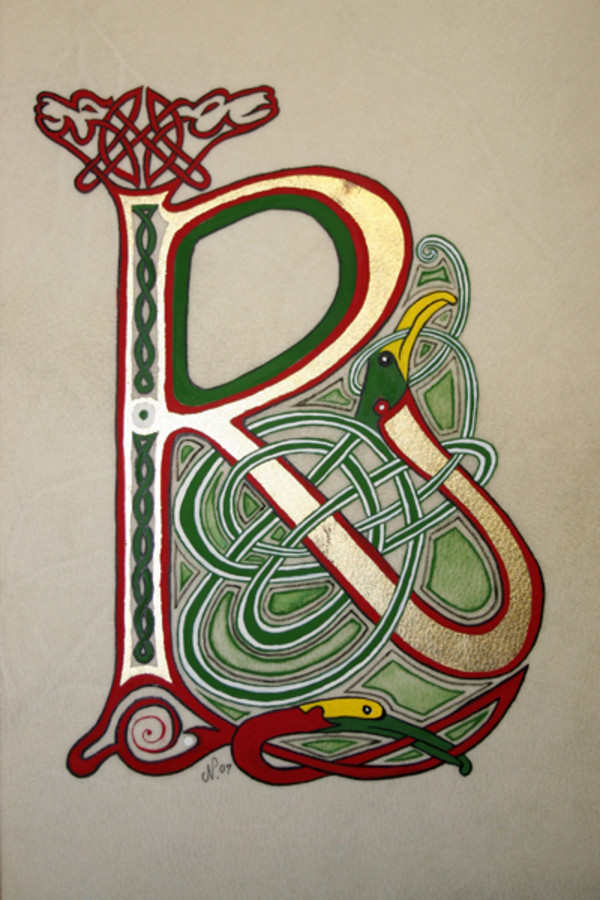 Initiale "R" celte by Nancy Cahuzac