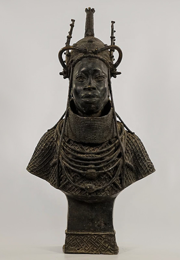 Benin Bronze Male Bust