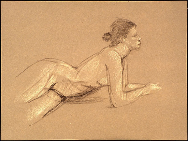 Female Nude Figure Drawing, No. 1 by Lori Markman