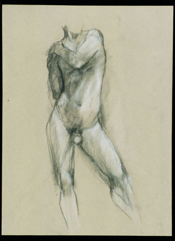 Male Nude Figure Drawing, No. 3