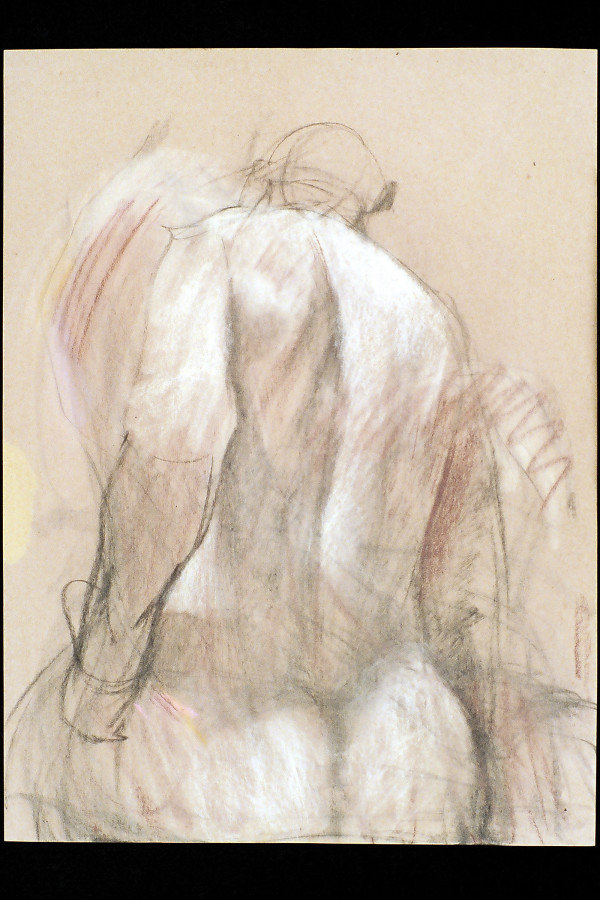 Male Nude Figure Drawing, No. 5 by Lori Markman