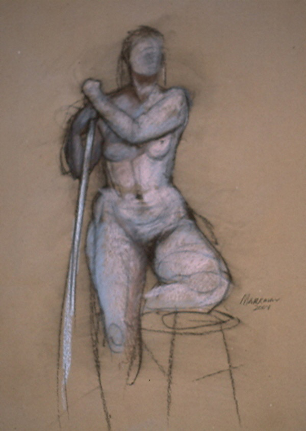 Female Nude Figure Drawing, No. 13 by Lori Markman