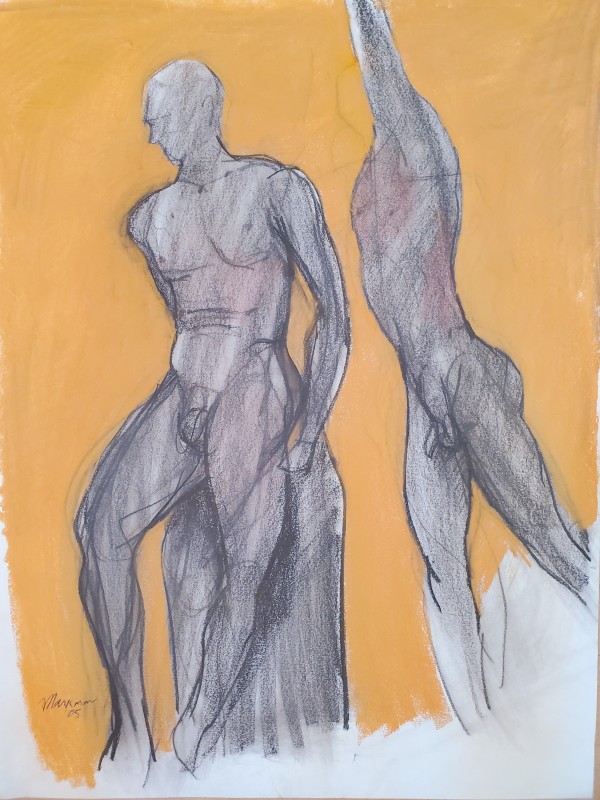 Male Nude Figure Drawing, No. 20 by Lori Markman