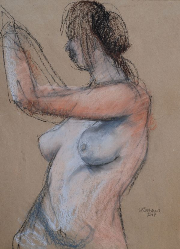 Female Nude Figure Drawing, No. 22 by Lori Markman