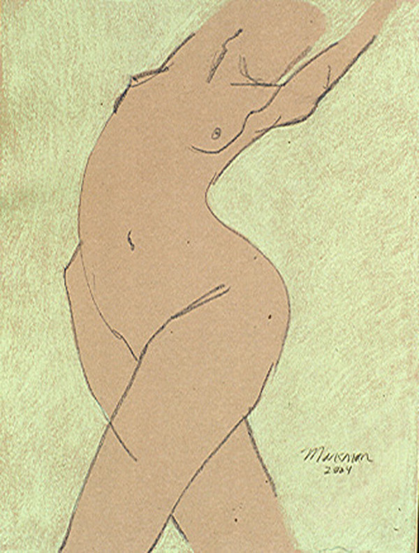 Female Nude Figure Drawing, No. 23 by Lori Markman