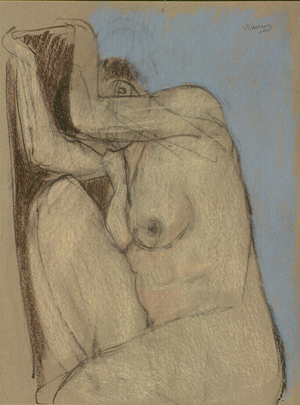 Female Nude Figure Drawing, No. 34