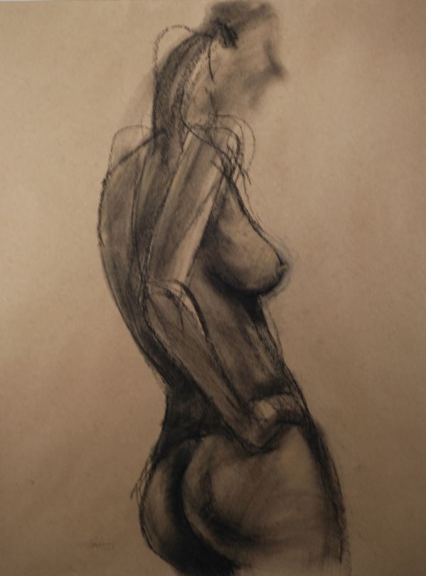Female Nude Figure Drawing, No. 47