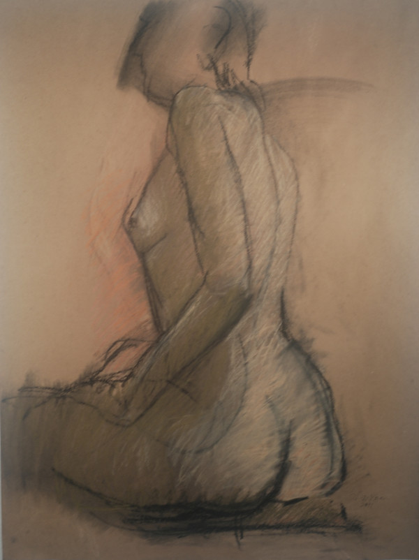 Female Nude Figure Drawing, No. 48