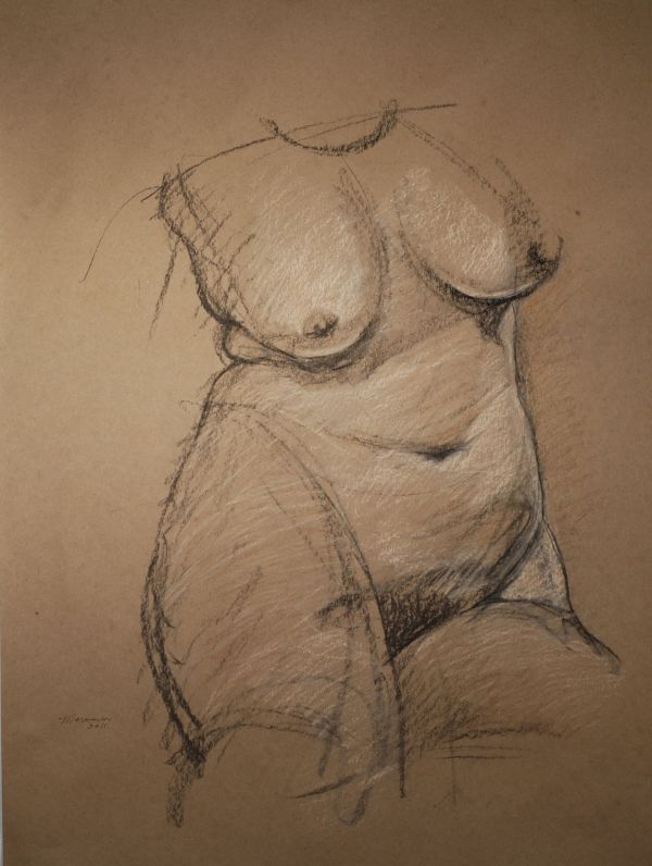 Female Nude Figure Drawing, No. 51