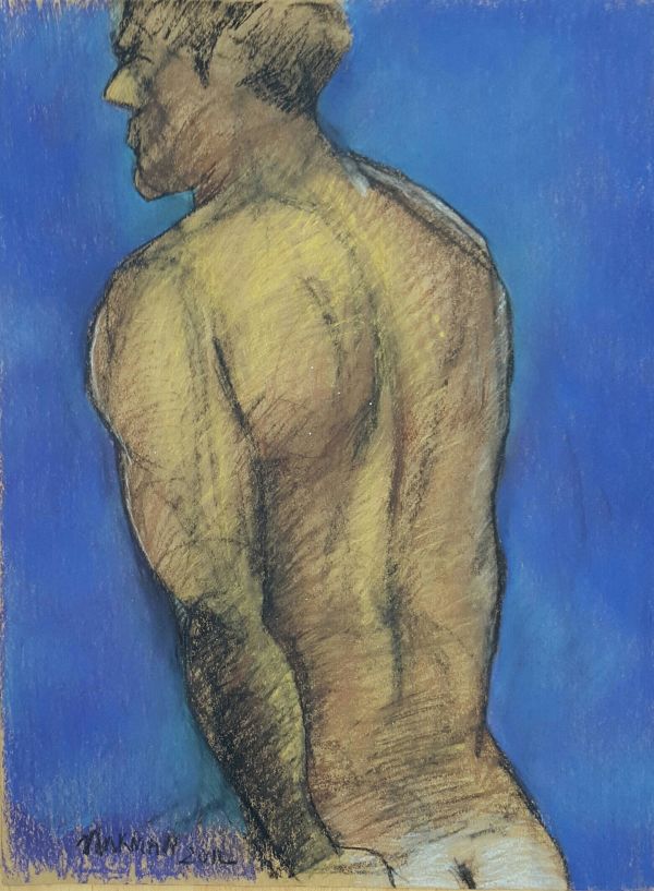 Male Nude Figure Drawing, No. 93 by Lori Markman